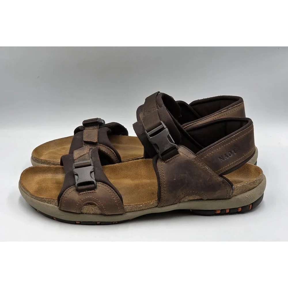 Naot Lappland Brown Slingback Strap Comfort Shoe Gorpcore Sandals Men 13 Israel